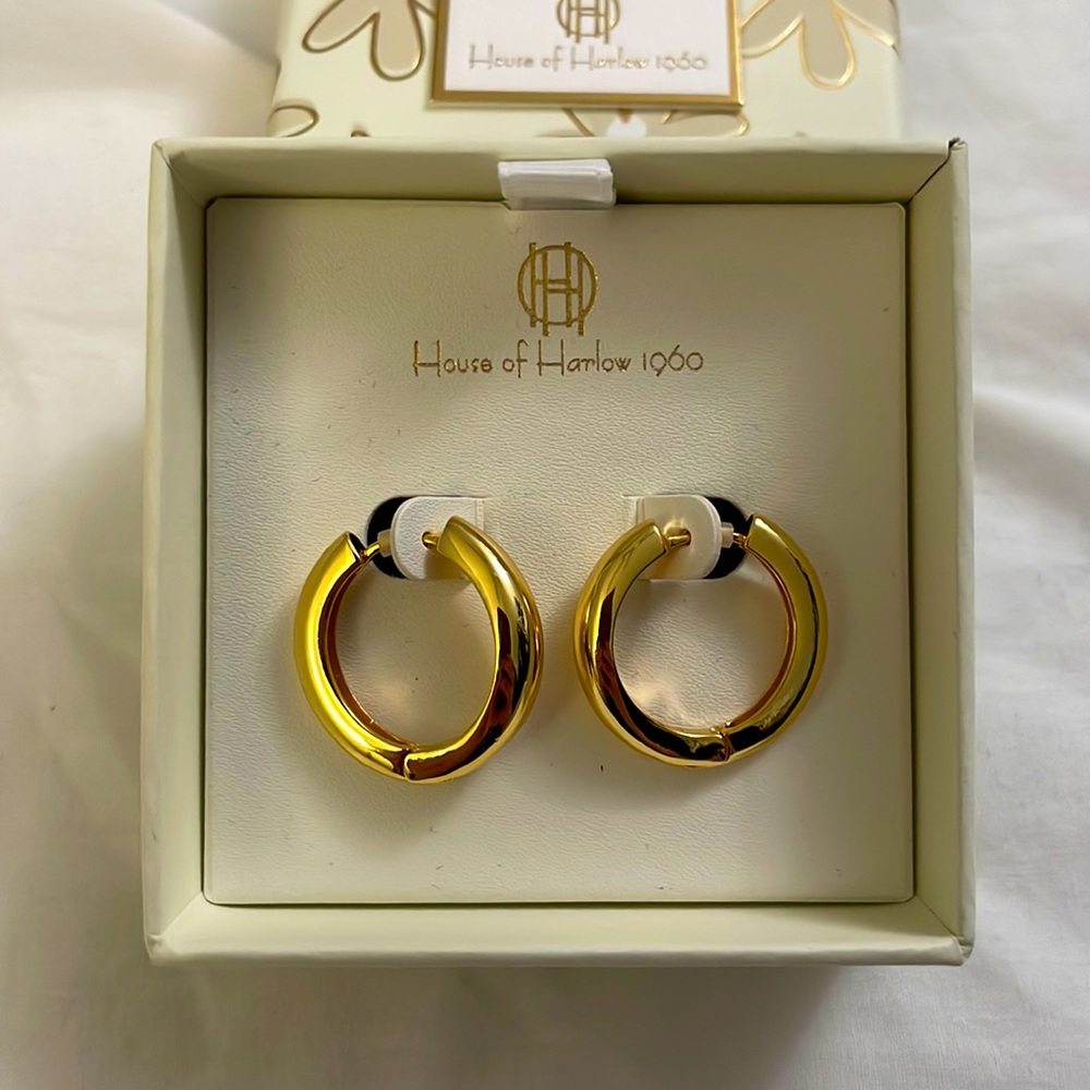 House Of Harlow 1960 Gold Huggies